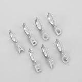925 Sterling Silver A-Z 1PC Hoop Earrings for Women Girls Wedding