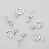925 Sterling Silver A-Z 1PC Hoop Earrings for Women Girls Wedding