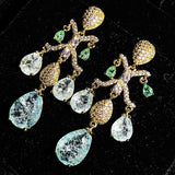 Bohemia Style Vintage Tassel Earring Retro Yellow Dangler Jewelry