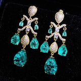 Bohemia Style Vintage Tassel Earring Retro Yellow Dangler Jewelry