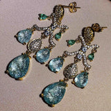 Bohemia Style Vintage Tassel Earring Retro Yellow Dangler Jewelry