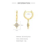 925 Silver Drop Earrings Wedding Jewelry 18K