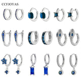 Crystal Zircon 925 Silver Drop Earrings for Women Wedding Jewelry