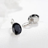 925 Silver Zircon Gemstone Drop Earrings for Women Wedding
