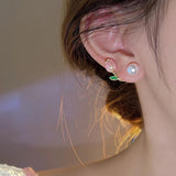 925 Silver Needle Earrings Natural