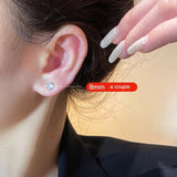925 Silver Needle Earrings Natural