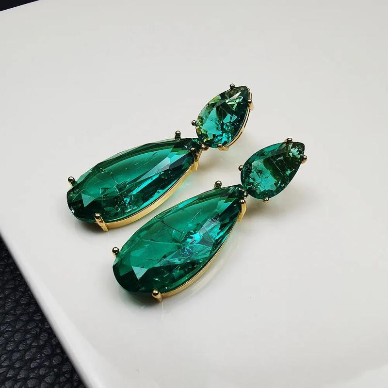 CZ Water-drop Drop Earrings Bridal Jewelry Summer