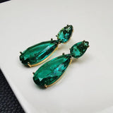 CZ Water-drop Drop Earrings Bridal Jewelry Summer