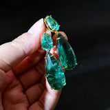 CZ Water-drop Drop Earrings Bridal Jewelry Summer