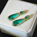 CZ Water-drop Drop Earrings Bridal Jewelry Summer