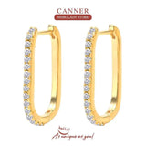 Square Zircon 925 Silver Earrings Drop Aros Cartilage Jewelry