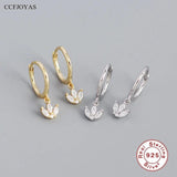 925 Silver Clear Zircon Drop Earrings for Women Geometric Horse eye CZ Jewelry