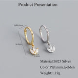925 Silver Clear Zircon Drop Earrings for Women Geometric Horse eye CZ Jewelry