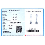 925 Silver Cubic Zirconia Stud Earrings Wedding Jewelry