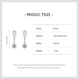 925 Silver Cubic Zirconia Stud Earrings Wedding Jewelry