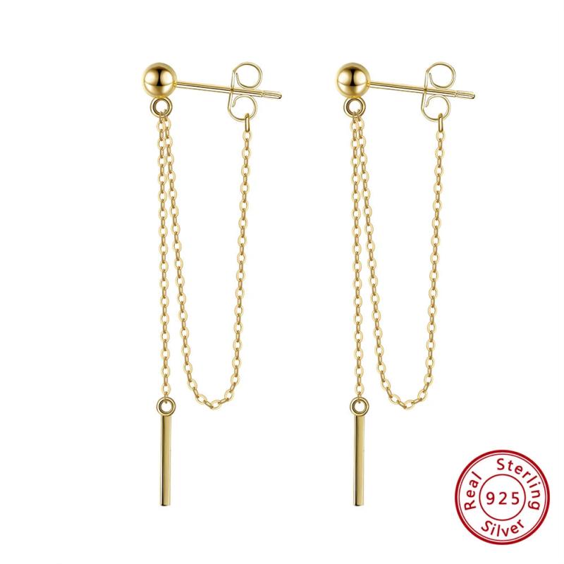 925 Sterling Silver Dangle Chains Earrings for Women Drop Earings