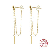 925 Sterling Silver Dangle Chains Earrings for Women Drop Earings