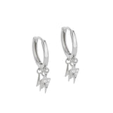925 Silver Lightning Earrings for Girls