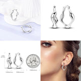 925 Silver Starry Moon Tassel Earrings - Party Hoops Heart Star