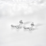 925 Sterling Silver Water Drop Stud Earrings - Fine Jewelry