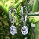 Water Drop AAAAA Zircon Dangle Earring 925 Sterling Silver Jewelry