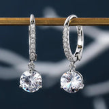 Water Drop AAAAA Zircon Dangle Earring 925 Sterling Silver Jewelry