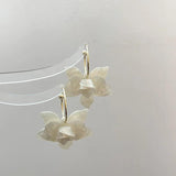 Bilandi 925 Silver Resin Flower Dangle Earrings Women Girl Gift
