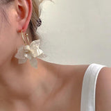 Bilandi 925 Silver Resin Flower Dangle Earrings Women Girl Gift
