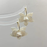 Bilandi 925 Silver Resin Flower Dangle Earrings Women Girl Gift