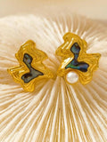 Geometric Stud Earrings 925 Silver Vintage Asymmetrical Earrings