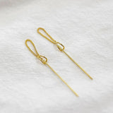 925 Silver Chain Long Drop Earrings 14K Female Celebrity Jewelry