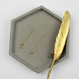 925 Silver Chain Long Drop Earrings 14K Female Celebrity Jewelry