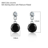 925 Silver CZ Stones Drop Earrings For Women Girls Kids Jewelry