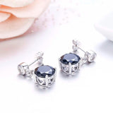 925 Silver CZ Stones Drop Earrings For Women Girls Kids Jewelry