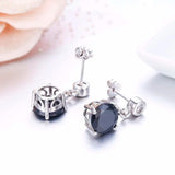 925 Silver CZ Stones Drop Earrings For Women Girls Kids Jewelry