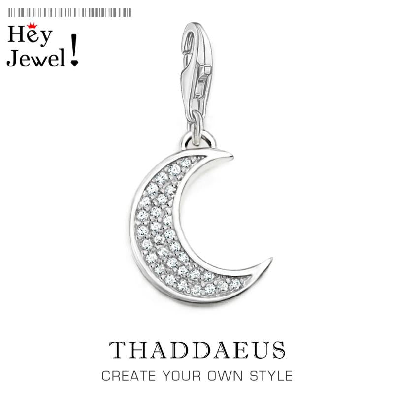 Moon Charm Pendant 925 Silver Gift For Women