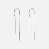 925 Silver Star Tassel Chain Drop Earring Thread Line Fine Jewelry