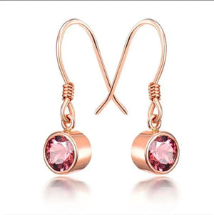 10K Rose Drop Earrings Natural Stone 14K Jewelry for Women Girls