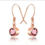 10K Rose Drop Earrings Natural Stone 14K Jewelry for Women Girls