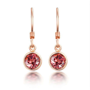 10K Rose Drop Earrings Natural Stone 14K Jewelry for Women Girls