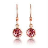 10K Rose Drop Earrings Natural Stone 14K Jewelry for Women Girls