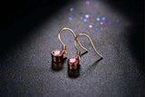 10K Rose Drop Earrings Natural Stone 14K Jewelry for Women Girls
