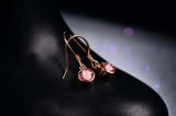 10K Rose Drop Earrings Natural Stone 14K Jewelry for Women Girls