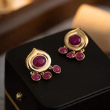 Vintage 925 Silver Needle Earrings for Women Party