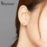 925 Silver Snowflakes Earrings for Women Fine Jewelry BSE424