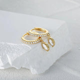 925 Silver Horse Eye Zircon Drop Earrings Women Circle Wedding Jewelry