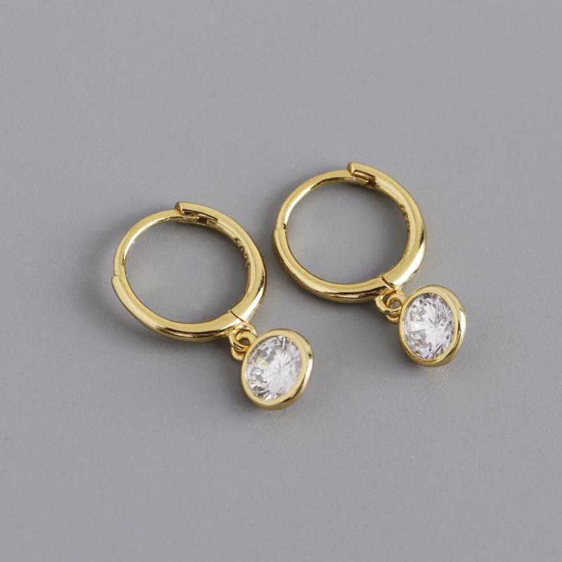 925 Sterling Silver Multicolor Zircon Drop Earrings for Women