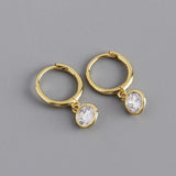 925 Sterling Silver Multicolor Zircon Drop Earrings for Women