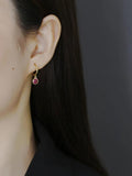 925 Sterling Silver Multicolor Zircon Drop Earrings for Women
