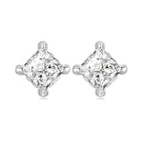 925 Silver Square Zircon Drop Earrings for Women